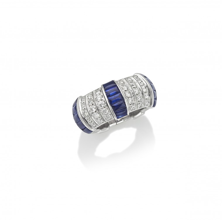 Xpandable sapphire and diamond ring in Palm Desert, California on El Paseo