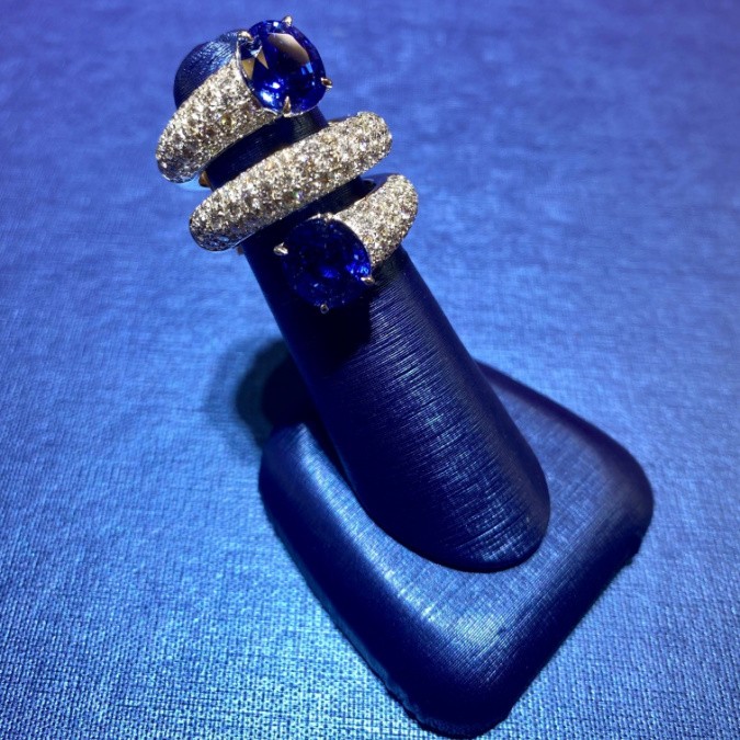 Sapphires and Diamond Fashion Ring, Palm Desert