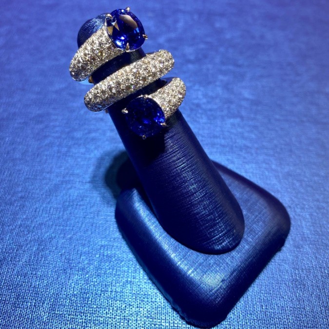 Sapphires and Diamond Fashion Ring, Palm Desert Sapphires and Diamond Fashion Ring, Palm Desert